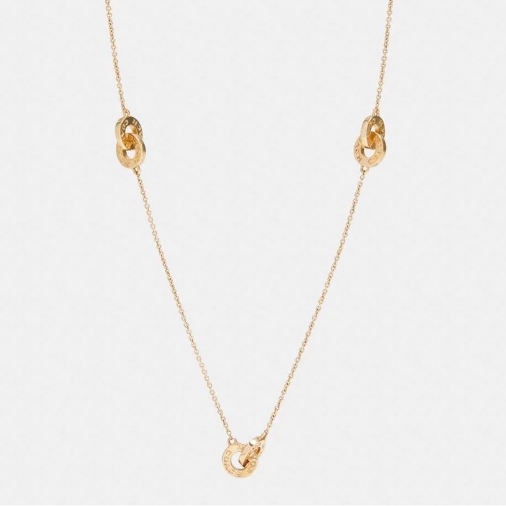 Coach Interlocking Open Circle Necklace
